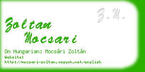 zoltan mocsari business card