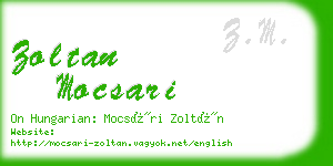 zoltan mocsari business card